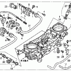 RVT1000R Корпус дроссельной заслонки (в сборе).