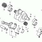 RVT1000R Коленвал и поршни