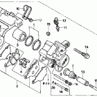CB600F Задний суппорт тормозной