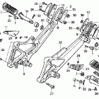 CB600F Подножки