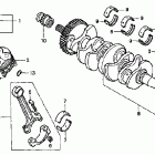 CB600F Коленвал и поршни