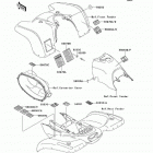 Prairie 400 (KVF400-D2) Наклейки предупреждения