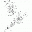 Prairie 650 4X4 (KVF650-A1) Цилиндр и поршни