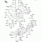 Prairie 650 4X4 (KVF650-A1) Переднее крыло(ья)