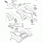 Bayou 300 4X4 (KLF300-C12) Наклейки предупреждения