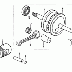 CRF50F Коленвал и поршни