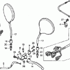 CB900F Рулевые рычаги , переключатели и тросы
