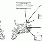 CRF70F Предупредительные таблички