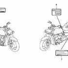 VTX1800F2 Наклейки предупреждения