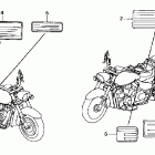 VTX1300S Предупредительные таблички