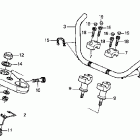 VTX1300S Руль и панель переднего номера