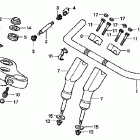 VT750DCB Руль и панель переднего номера