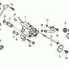VTX1300S Масляный насос и фильтр