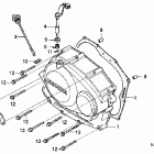 CRF230F Крышка картера правая