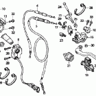 CRF250X Рулевые рычаги , переключатели и тросы