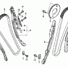 VTX1300S Цепь ГРМ и натяжитель