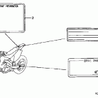 CR125R Наклейки предупреждения