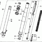 CR85RB Передняя вилка
