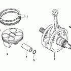 CRF250X Коленвал и поршни