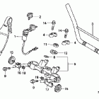 CRF230F Руль и панель переднего номера