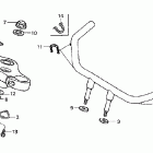 VT750CA Руль и панель переднего номера