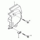 CB250 Левая задняя крышка картера