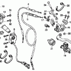 CRF450X Рулевые рычаги , переключатели и тросы