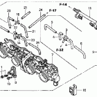 CB900F Корпус дроссельной заслонки (в сборе).