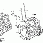 CRF100F Картер двигателя