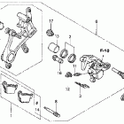 CR250R Задний суппорт тормозной