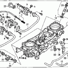 RVT1000R Throttle body (assy.) ('02-'05)