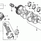 CB600F Коленвал и поршни