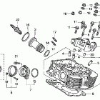 VTX1800S Задняя головка цилиндров