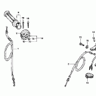 NSR50R Рулевые рычаги , переключатели и тросы