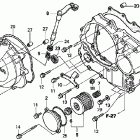 XR400R Крышка картера правая