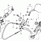 VT750CDA Рулевые рычаги , переключатели и тросы