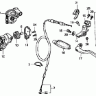 CR250R Handle lever @ switch @ cable ('02-'03)