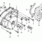 XR400R Крышка картера левая