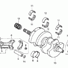 VFR800 Коленвал и поршни
