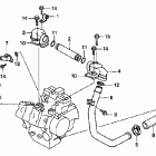 VF750C Патрубки охлаждения