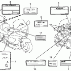 GL1800 Наклейки предупреждения