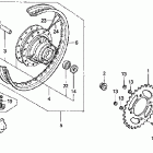 XR80R Заднее колесо