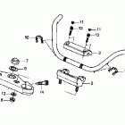 VTX1800S Руль и панель переднего номера