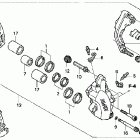 VTX1800S Передний тормозной суппорт левый