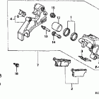 XR400R Задний суппорт тормозной