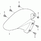 CBR600RR Front fender ('03-'04)