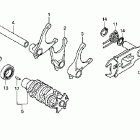 XR650R Gear shift drum @ gear shift fork