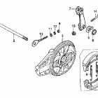 XR80R Rear brake @ rear brake panel