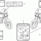 VT1100T Наклейки предупреждения