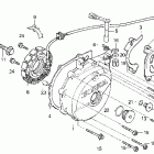 XR600R Крышка картера левая